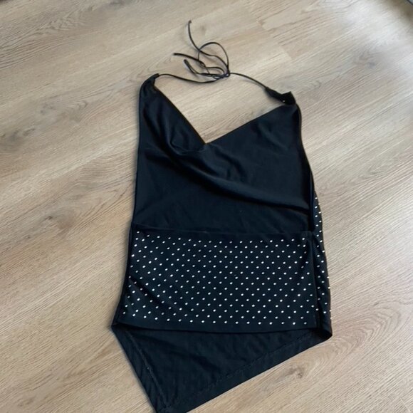 Zara Rhinestone Tulle Halter Top - Picture 3 of 6